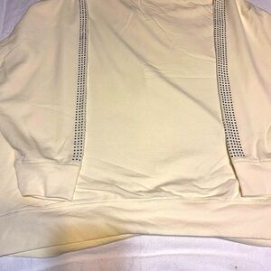 Torrid size 4 sweater scoop neck with rhinestone sleeves